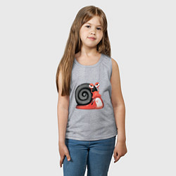 Майка детская хлопок Боевая улитка, цвет: меланж — фото 2