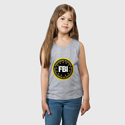 Майка детская хлопок FBI Departament, цвет: меланж — фото 2