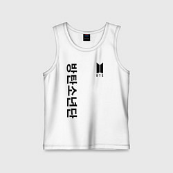 Майка детская хлопок BTS Korea, цвет: белый