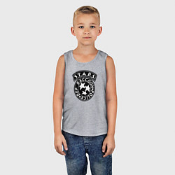 Майка детская хлопок STARS RACCOON CITY, цвет: меланж — фото 2