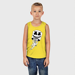 Майка детская хлопок Marshmello King, цвет: желтый — фото 2