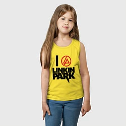 Майка детская хлопок I love Linkin Park, цвет: желтый — фото 2