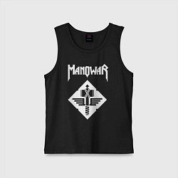 Майка детская хлопок Manowar, цвет: черный