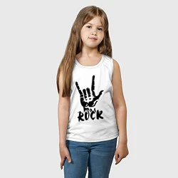 Майка детская хлопок Real Rock, цвет: белый — фото 2