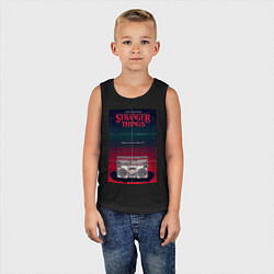 Майка детская хлопок Название и магнитофон, цвет: черный — фото 2