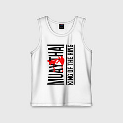 Майка детская хлопок Muay Thai fight, цвет: белый