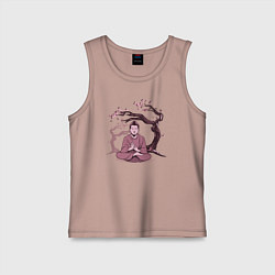 Майка детская хлопок Будда Сакура, цвет: пыльно-розовый