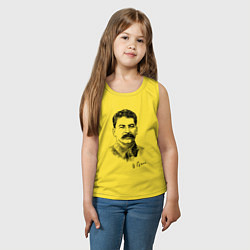 Майка детская хлопок Товарищ Сталин, цвет: желтый — фото 2