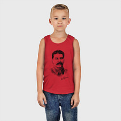 Майка детская хлопок Товарищ Сталин, цвет: красный — фото 2