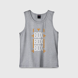 Майка детская хлопок Box box box, цвет: меланж