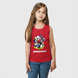 Майка детская хлопок UNDERTALE, цвет: красный — фото 2