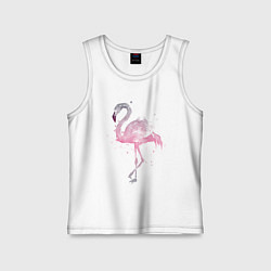 Майка детская хлопок Flamingo, цвет: белый