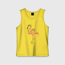 Майка детская хлопок Flamingo, цвет: желтый