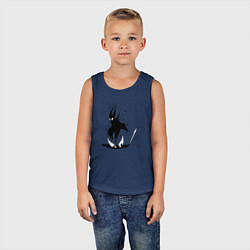 Майка детская хлопок Hollow Knight, цвет: тёмно-синий — фото 2