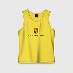 Майка детская хлопок PORSCHE, цвет: желтый