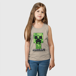 Майка детская хлопок MINECRAFT, цвет: миндальный — фото 2