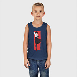 Майка детская хлопок Bungou Stray Dogs, цвет: тёмно-синий — фото 2