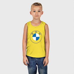Майка детская хлопок BMW LOGO 2020, цвет: желтый — фото 2