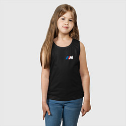 Майка детская хлопок BMW M LOGO 2020, цвет: черный — фото 2
