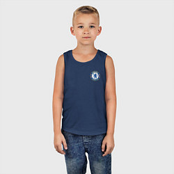 Майка детская хлопок ЧЕЛСИ, цвет: тёмно-синий — фото 2