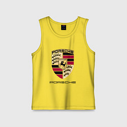 Майка детская хлопок PORSCHE, цвет: желтый