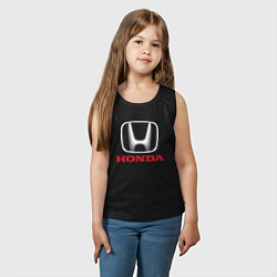 Майка детская хлопок HONDA, цвет: черный — фото 2