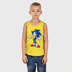 Майка детская хлопок Sonic, цвет: желтый — фото 2