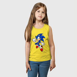 Майка детская хлопок Sonic, цвет: желтый — фото 2