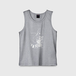 Майка детская хлопок Курьер - Енот - Пенсия, цвет: меланж