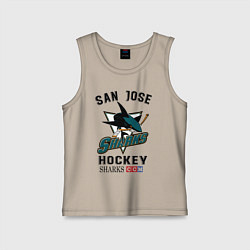 Майка детская хлопок SAN JOSE SHARKS, цвет: миндальный