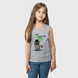 Майка детская хлопок Breaking Cat, цвет: меланж — фото 2