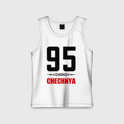 Майка детская хлопок 95 Chechnya, цвет: белый