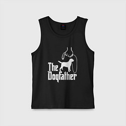 Майка детская хлопок The Dogfather - пародия, цвет: черный