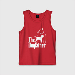 Майка детская хлопок The Dogfather - пародия, цвет: красный