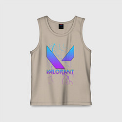 Майка детская хлопок VALORANT, цвет: миндальный
