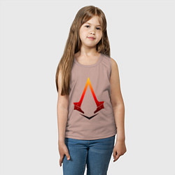 Майка детская хлопок Assassins Creed, цвет: пыльно-розовый — фото 2