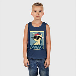 Майка детская хлопок Rainbow Dash swag, цвет: тёмно-синий — фото 2