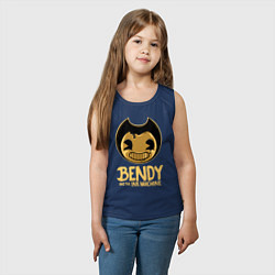 Майка детская хлопок Bendy And The Ink Machine, цвет: тёмно-синий — фото 2