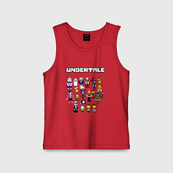 Майка детская хлопок UNDERTALE, цвет: красный