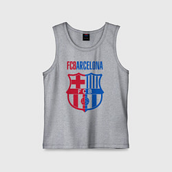 Майка детская хлопок Barcelona FC, цвет: меланж