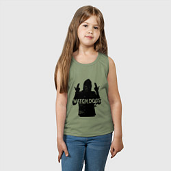 Майка детская хлопок Watch dogs 2 Z, цвет: авокадо — фото 2