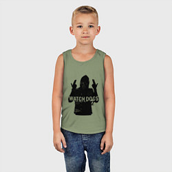 Майка детская хлопок Watch dogs 2 Z, цвет: авокадо — фото 2