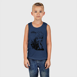 Майка детская хлопок Моя геройская академия, цвет: тёмно-синий — фото 2