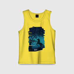 Майка детская хлопок Конь, цвет: желтый