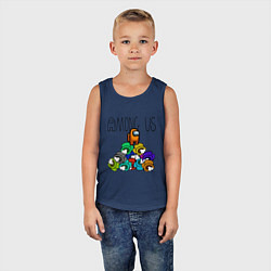 Майка детская хлопок Among Us Z, цвет: тёмно-синий — фото 2