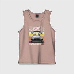 Майка детская хлопок Back to the Future, цвет: пыльно-розовый