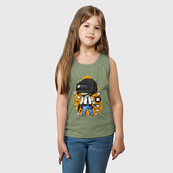 Майка детская хлопок PUBG, цвет: авокадо — фото 2