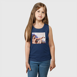 Майка детская хлопок Искусство, цвет: тёмно-синий — фото 2