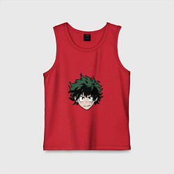 Майка детская хлопок Izuku Midoriya, цвет: красный