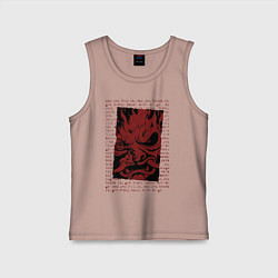 Майка детская хлопок Cyberpunk 2077 SAMURAI, цвет: пыльно-розовый